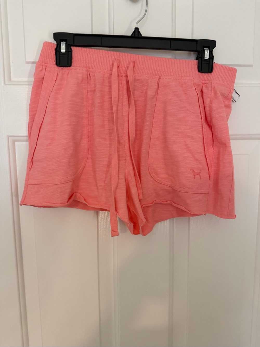 PINK Victoria's Secret Coral Pink Drawstring Athletic Shorts